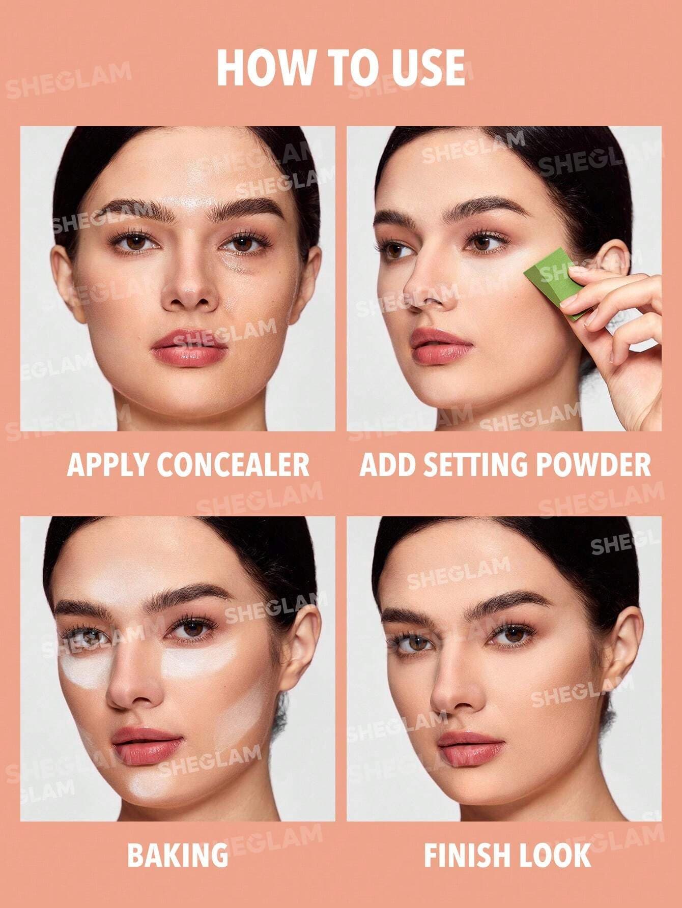 پودر فیکس دوطبقه شیگلم SHEGLAM Insta-Ready Face & Under Eye Setting Powder Duo — تصویر ۵