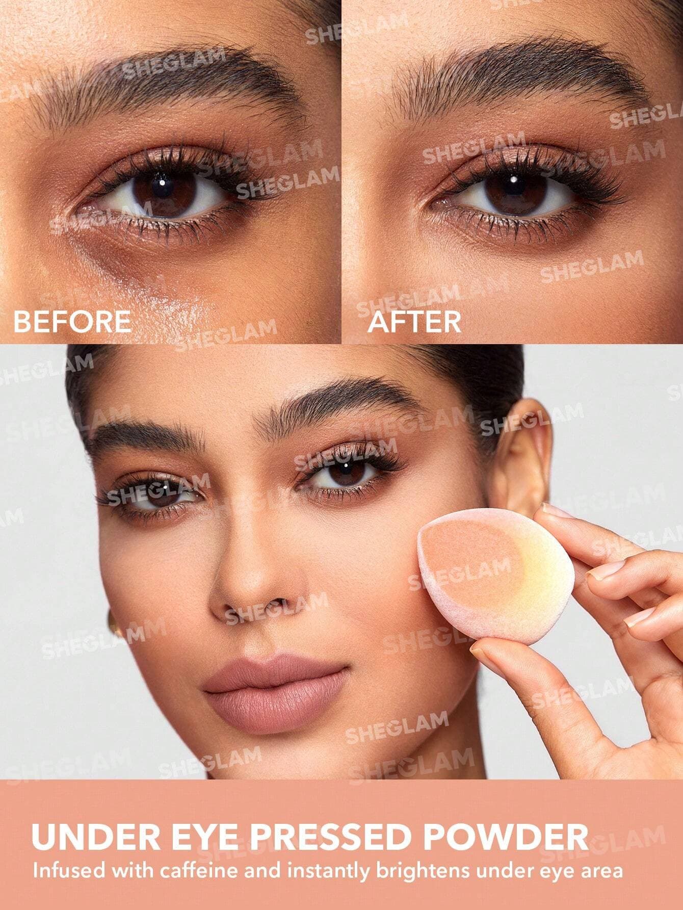 پودر فیکس دوطبقه شیگلم SHEGLAM Insta-Ready Face & Under Eye Setting Powder Duo — تصویر ۳