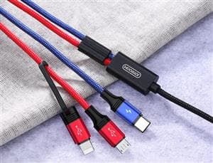 کابل شارژ و انتقال داده سه سر Lightning/Micro/Type-C برند JOYROOM مدل <span style="font-family:Tahoma"> S-M376 </span> — تصویر ۴