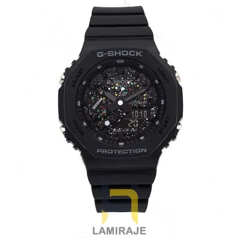 ساعت کاسیو جی‌شاک GA-2100 مشکی صفحه اکلیلی با تنظیم اتوماتیک و اتولایت