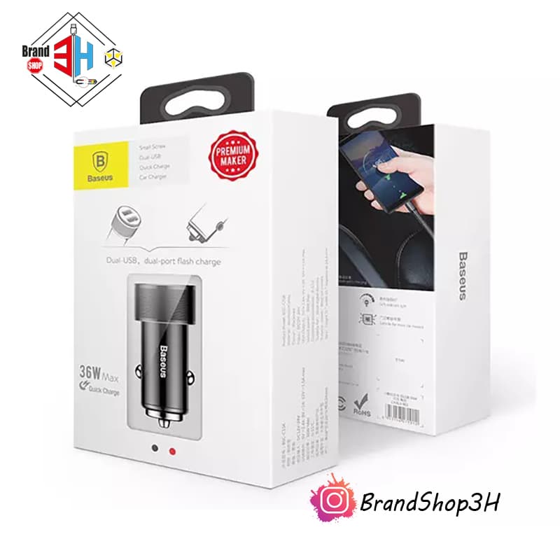 شارژر فندکی فست بیسوس Dual USB Quick Car Charger — تصویر ۷