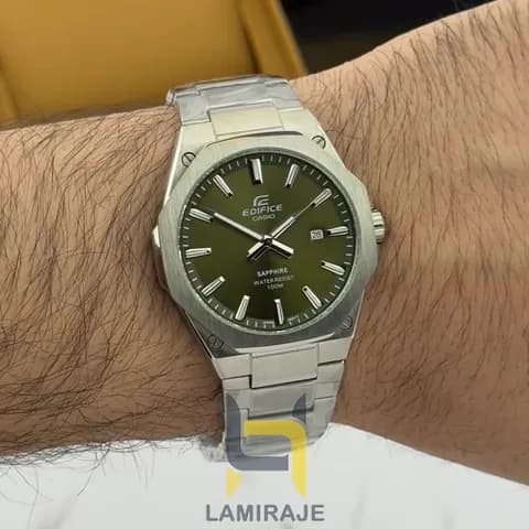 ساعت مردانه کلاسیک کاسیو ادیفایس کاسیو Edifice EFR-S108D-3AV با صفحه سبز — تصویر ۱۱