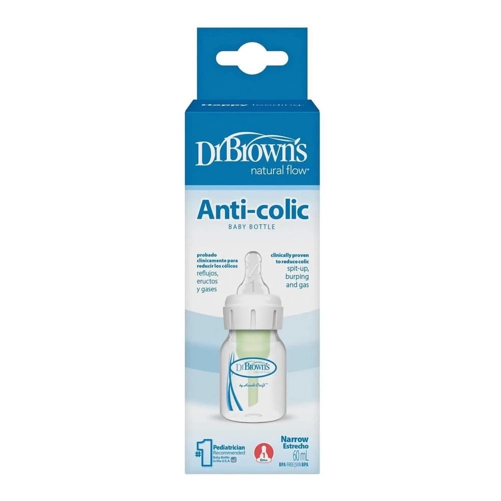 شیشه شیر طلقی ۶۰ میل باریک دکتر براونز Dr Brown’s با سرشیشه 1 — تصویر ۳