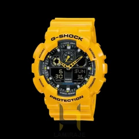 ساعت مچی کاسیو جی‌شاک GA-100A-9A زرد — تصویر ۴