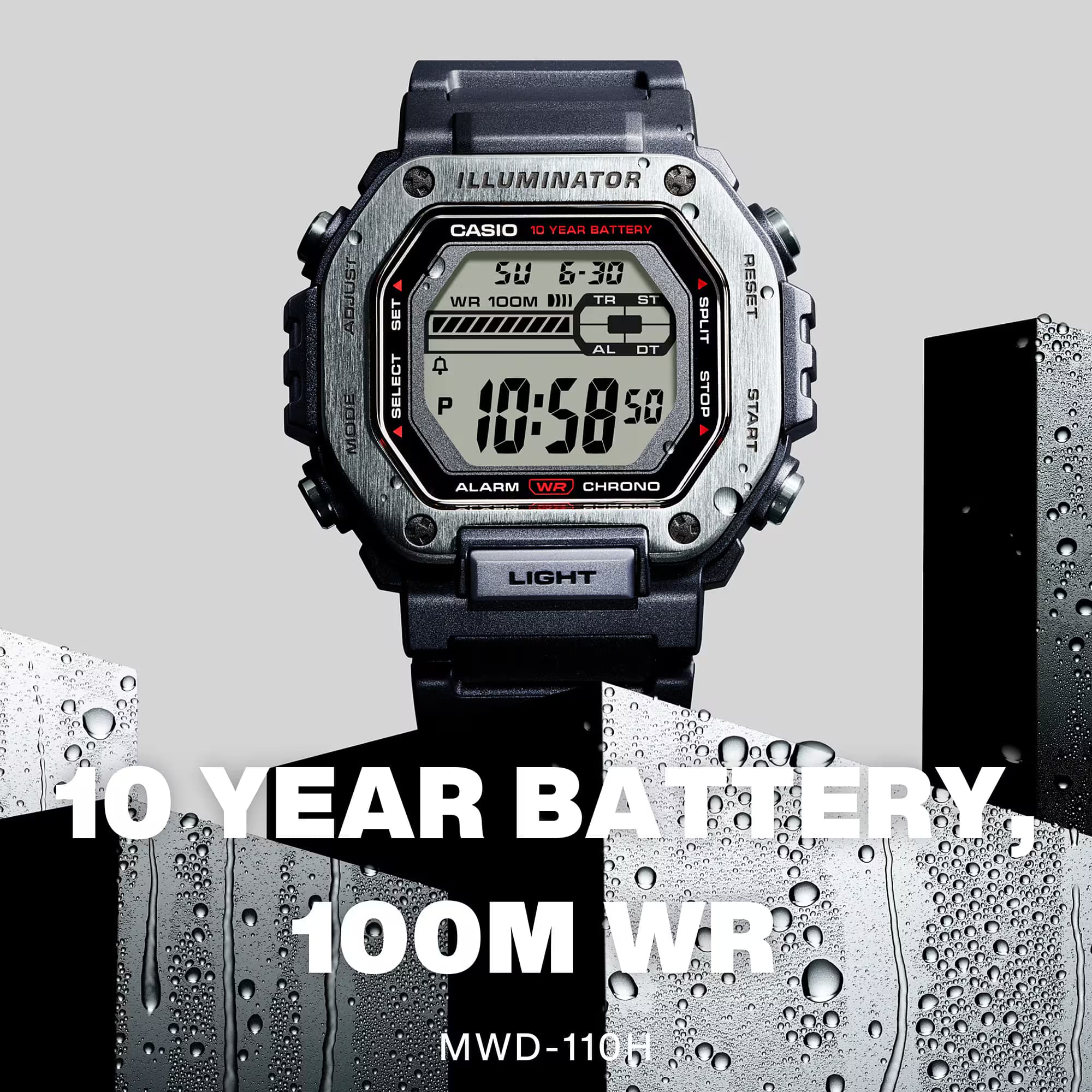 ساعت مچی مردانه کاسیو MWD-110H-1A دیجیتال اسپرت — تصویر ۷