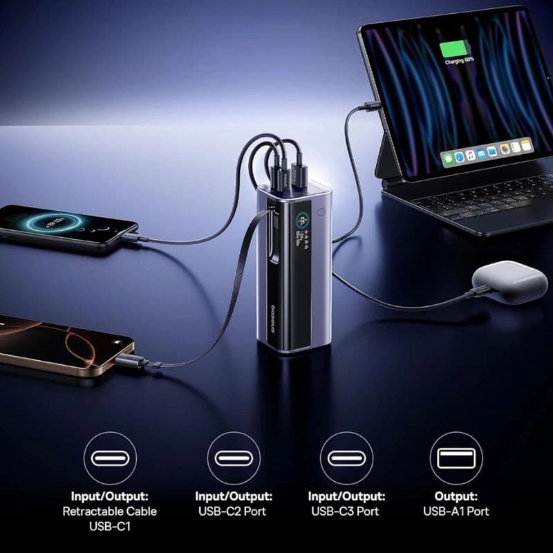 پاوربانک بیسوس مدل EnerGeek GR11 145W ظرفیت 20000mAh — تصویر ۹