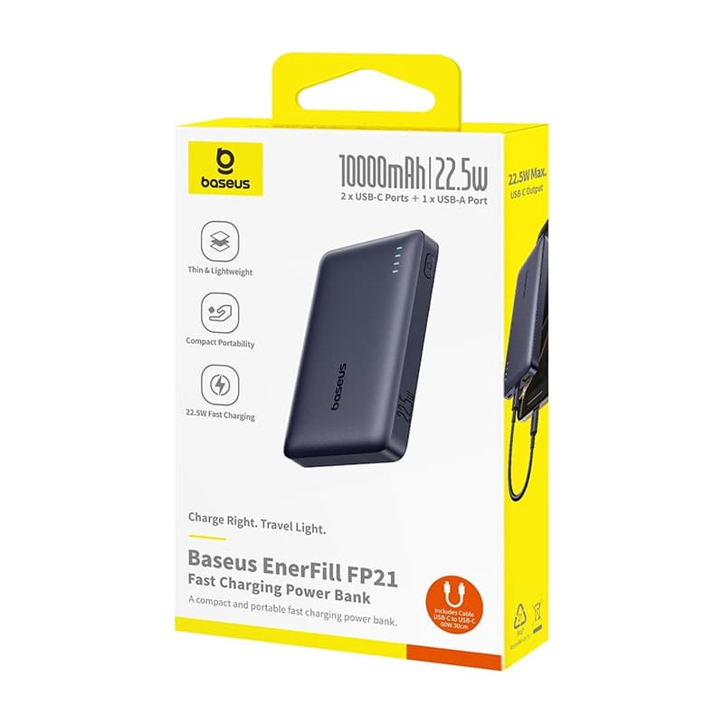 پاوربانک بیسوس مدل EnerFill FP21 ظرفیت 10000mAh — تصویر ۸