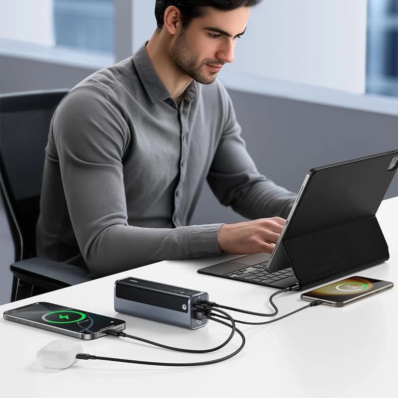 پاوربانک بیسوس مدل EnerGeek GP12 ظرفیت 20800mAh و توان 145W — تصویر ۳