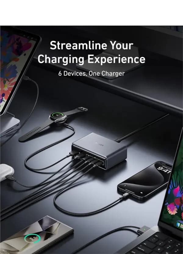 هاب شارژ ۶ پورت انکر ANKER 200W 6 Port GaN Charging Station مدل A2683 — تصویر ۴
