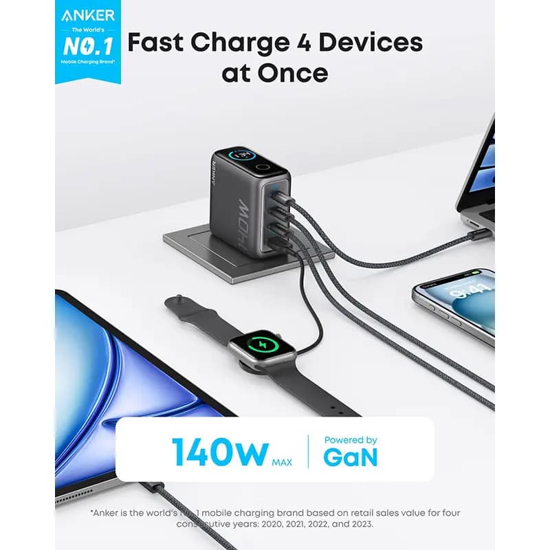 شارژر 140 وات انکر مدل Anker Laptop Charger 140W B2697 — تصویر ۶