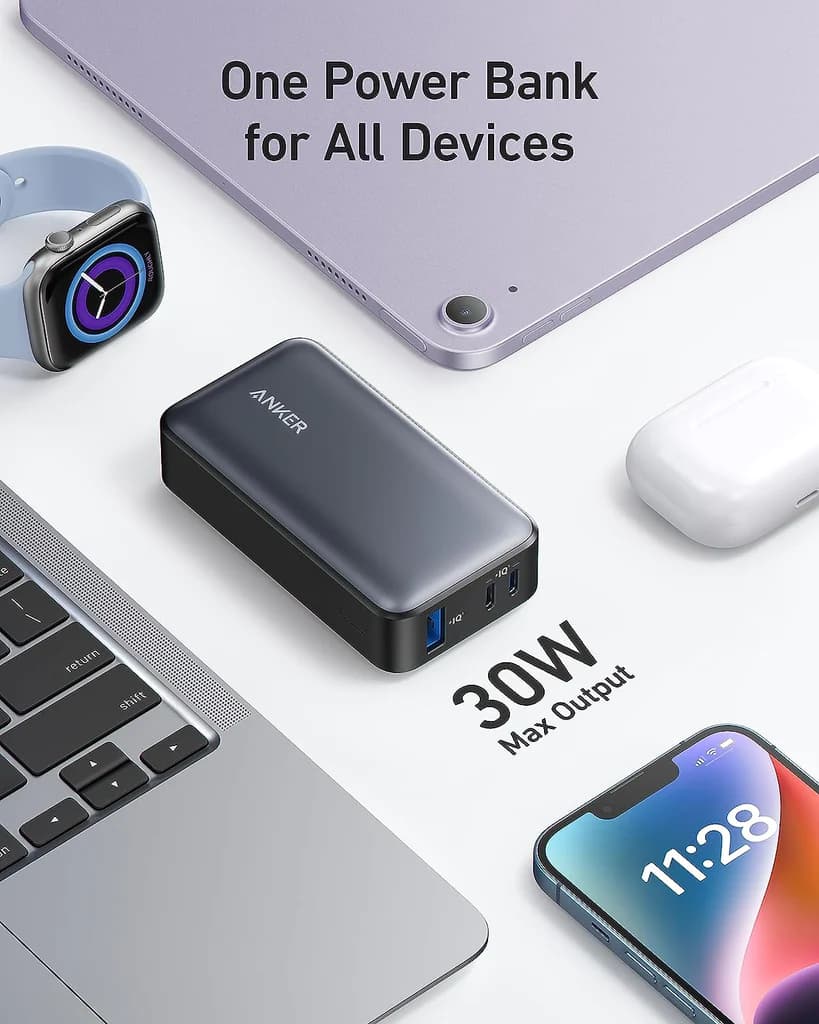 پاوربانک 30W انکر مدل PowerCore 533 A1256 — تصویر ۵