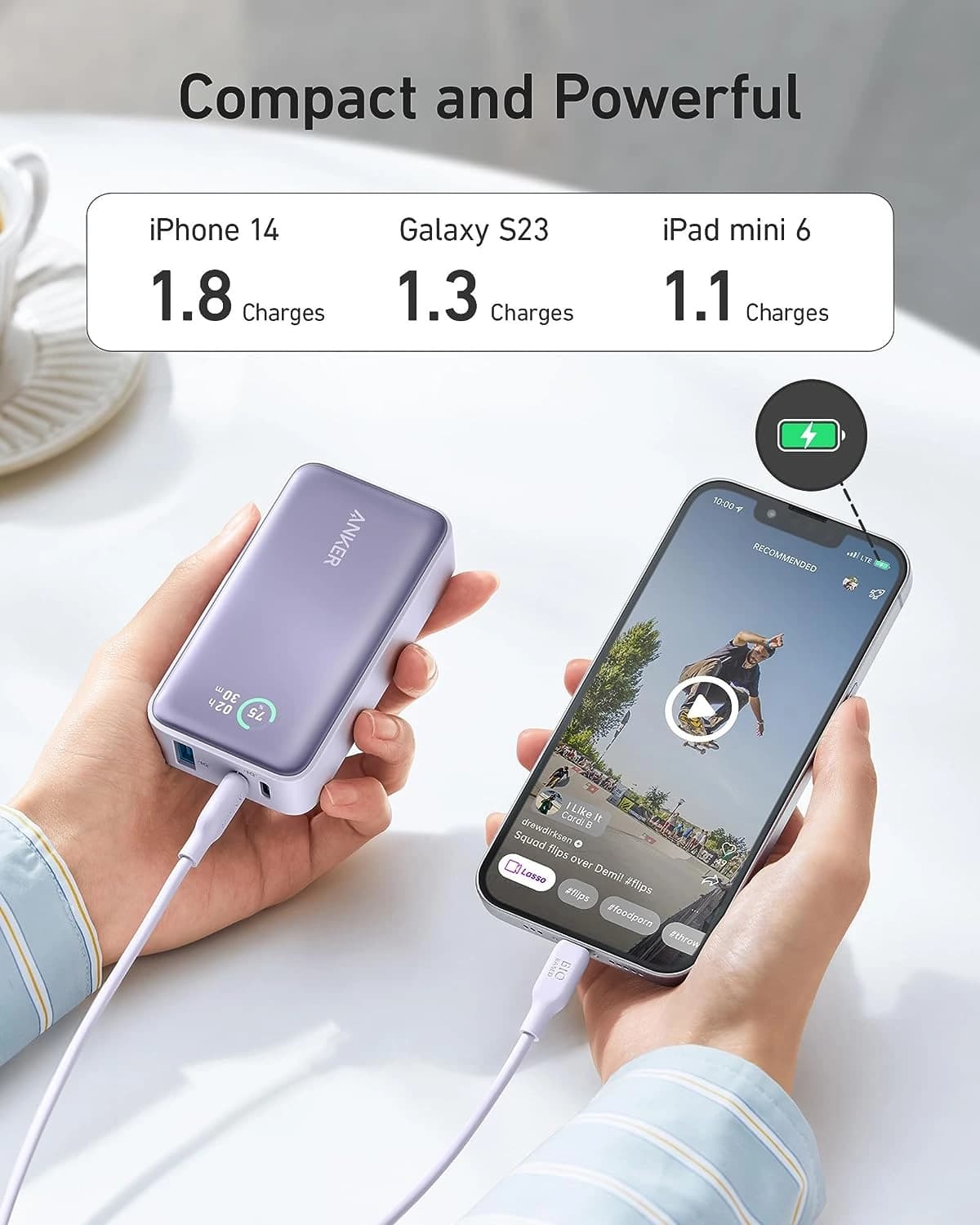 پاوربانک 30W انکر مدل PowerCore 533 A1256 — تصویر ۴