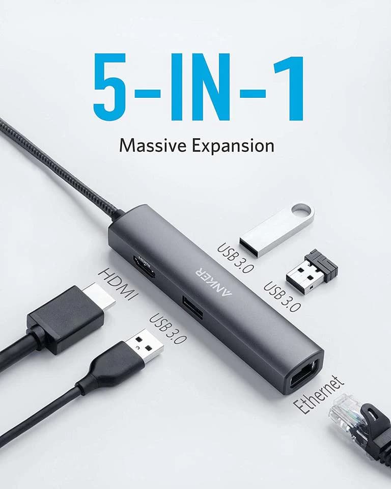 هاب 5 پورت USB-C انکر مدل A8338 — تصویر ۹