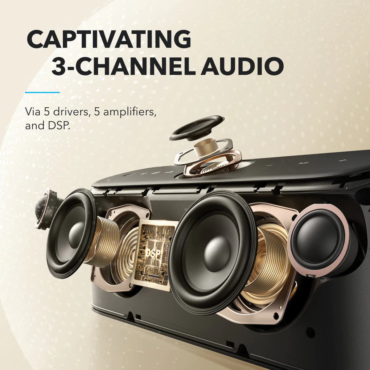 اسپیکر بلوتوثی انکر مدل Soundcore Motion X600 A3130 — تصویر ۴