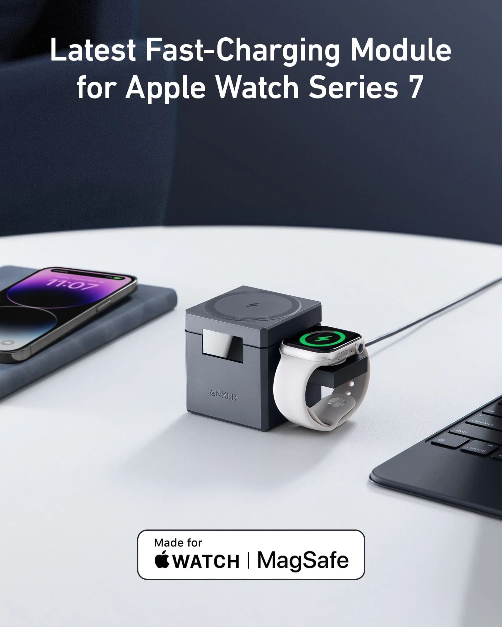 شارژر رومیزی 3 در 1 MagSafe Cube انکر مدل Y1811 — تصویر ۷
