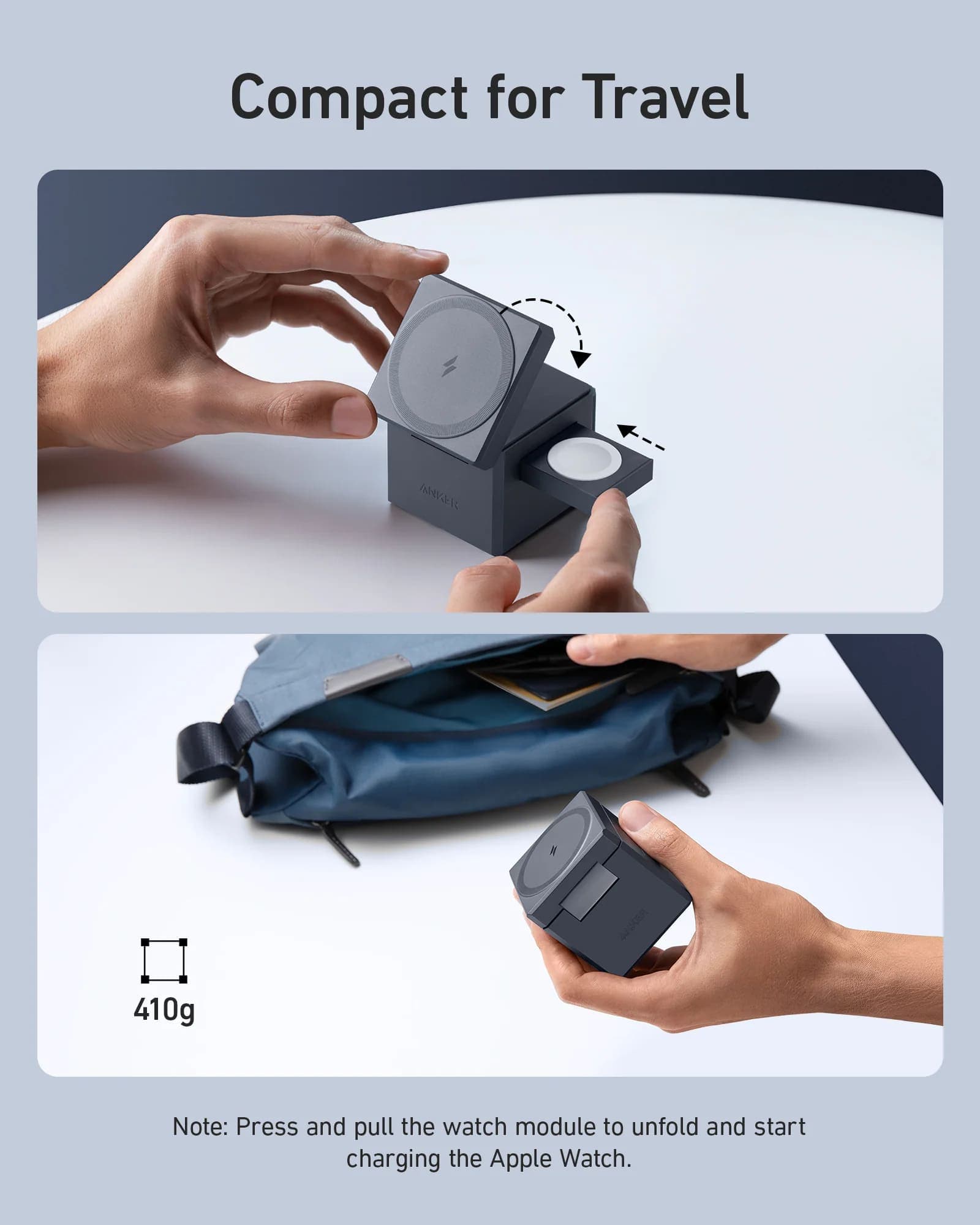 شارژر رومیزی 3 در 1 MagSafe Cube انکر مدل Y1811 — تصویر ۴