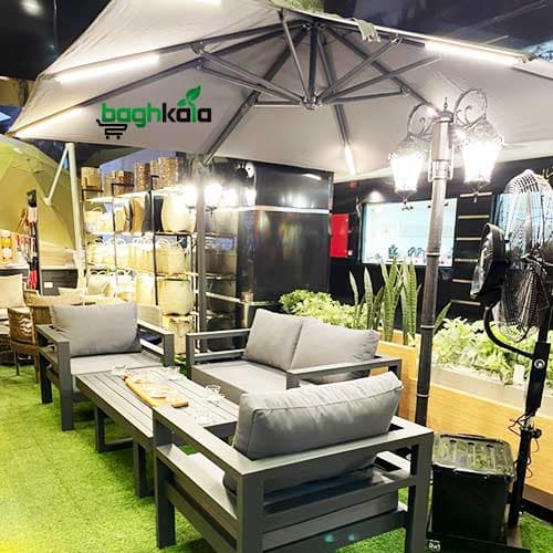سایبان چتری پایه کنار مربع 3*3 متر چراغدار — تصویر ۹