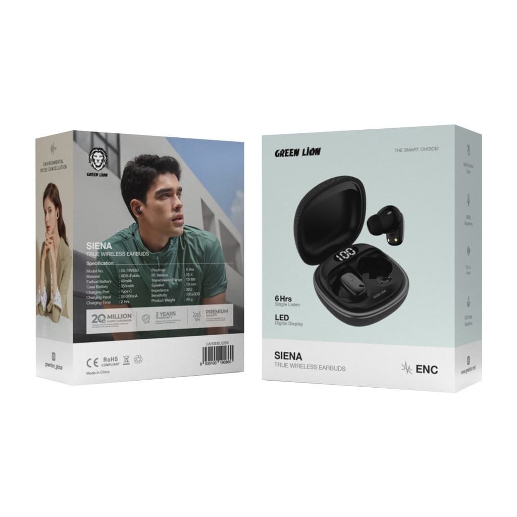 هندزفری بلوتوثی GREEN LION SIENA (اصلی)+گارانتی 18 ماهه✅ — تصویر ۲