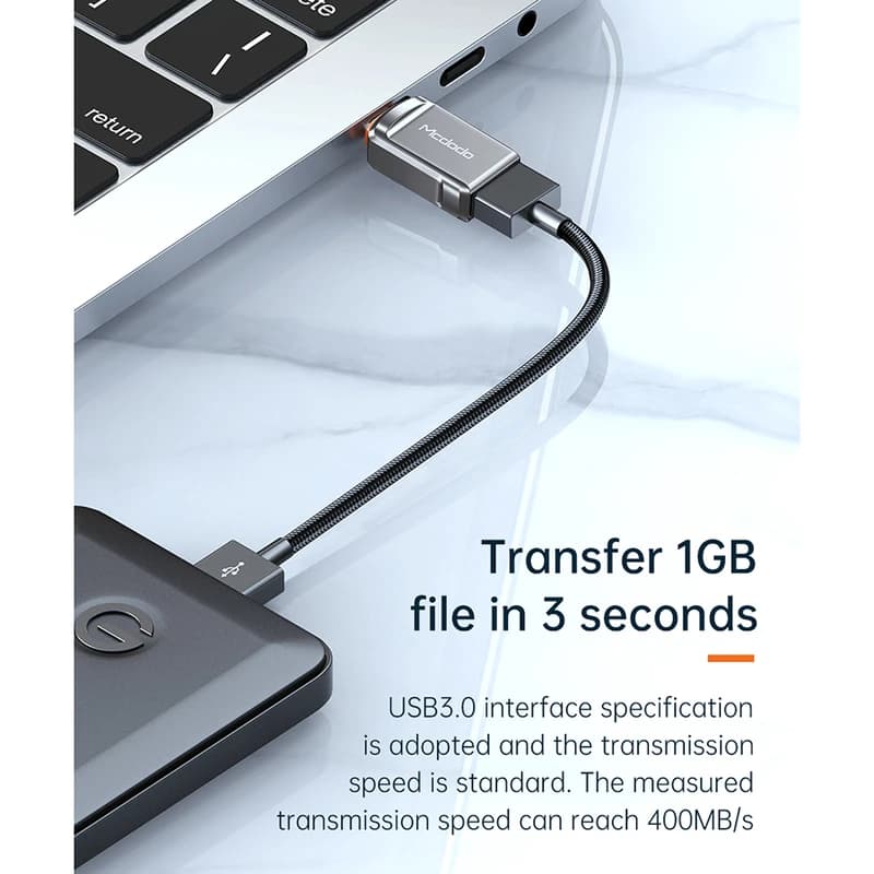 مبدل USB به تایپ سی مک دودو مدل OT-873 — تصویر ۴