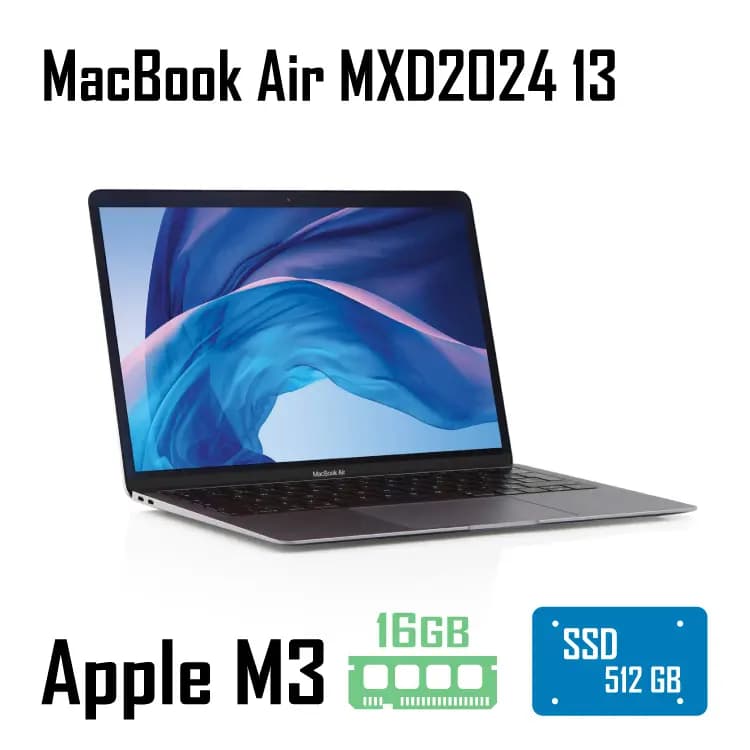 لپ تاپ اپل مک بوک ایر M3 2024 15.3 اینچ 16GB 512GB — تصویر ۲