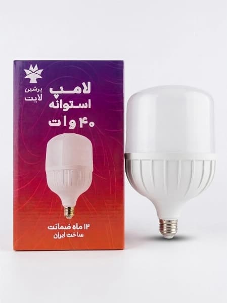 لامپ استوانهای ۴۰ وات پرشین لایت — تصویر ۲