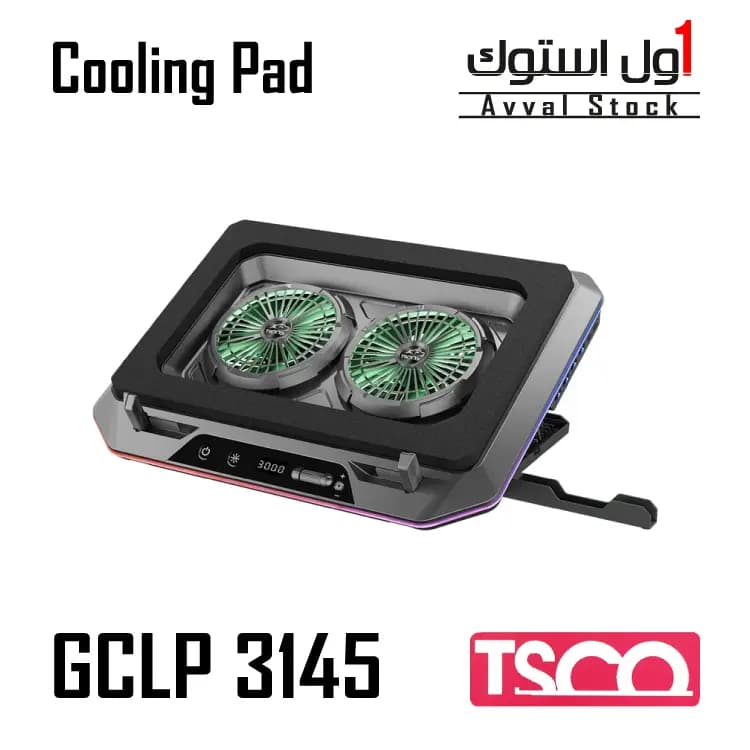 پایه خنک کننده لپ تاپ تسکو مدل GCLP 3145 | کول پد حرفه‌ای دو فن ۱۴۰ میلی‌متری
