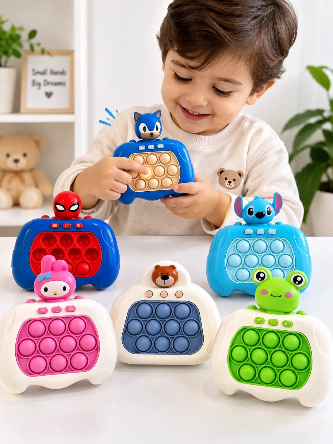بازی سرعتی پاپیت گیم چراغ‌دار Speed Push Game Machine | بازی حافظه و تمرکز کودک ۴ حالته — تصویر ۸