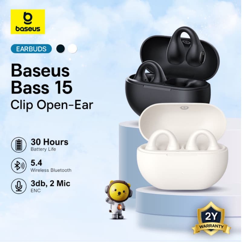 هندزفری بلوتوثی BASEUS BASS 15 CLIP (اصلی)+گارانتی 18 ماهه✅ — تصویر ۷