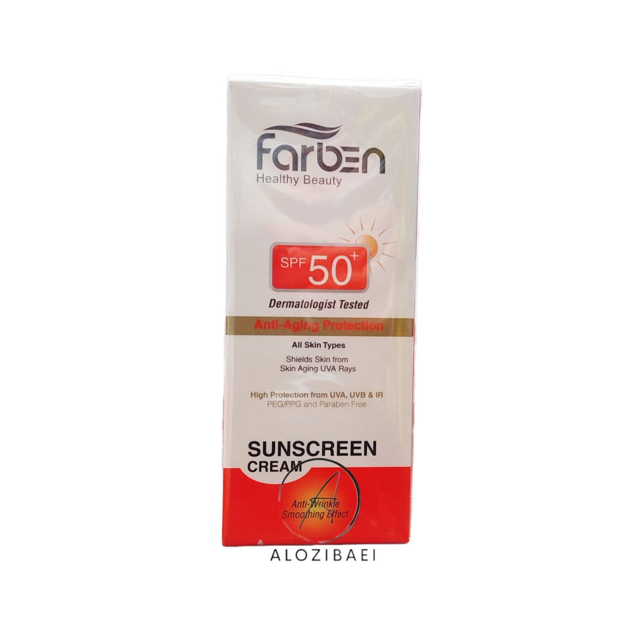 کرم ضد آفتاب فاربن SPF50 با خاصیت ضد چروک حجم 50ML