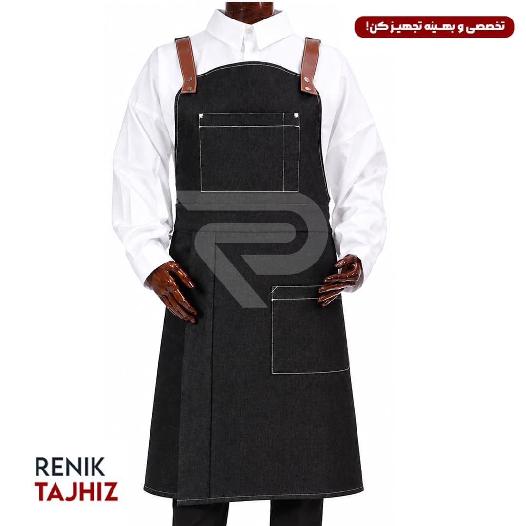 اپرون باریستا مدل MOKA جین ذغالی RENIK — تصویر ۳