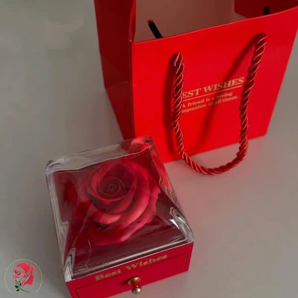 جعبه جواهر گل رز نیم ستی کشودار — تصویر ۵