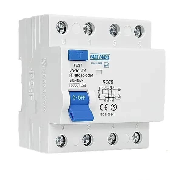 محافظ جان سه فاز پارس فانال مدل PFR-4P-30mA — تصویر ۲