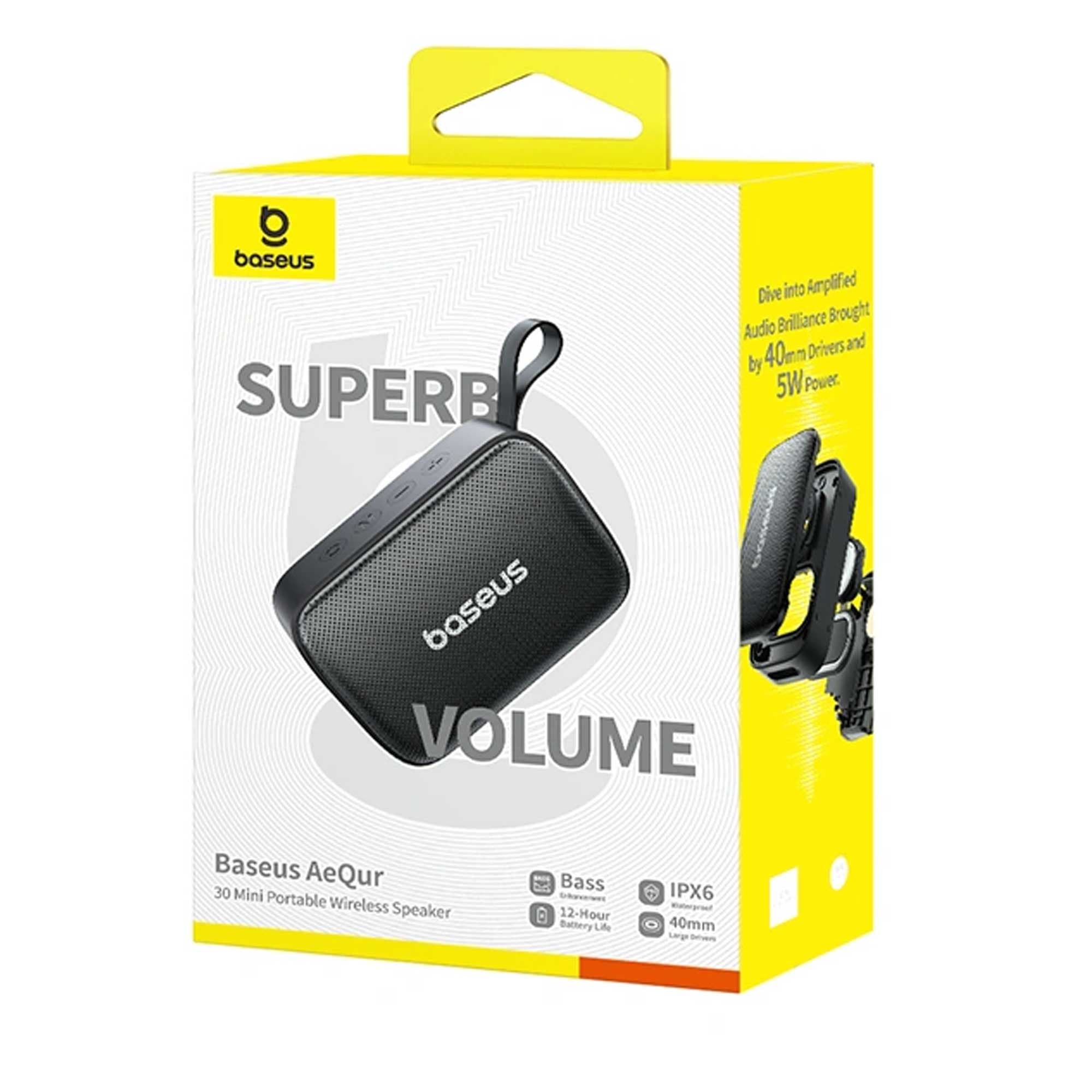 اسپیکر بلوتوثی BASEUS AEQUR 30 MINI(اصلی)+گارانتی 18 ماهه✅ — تصویر ۵