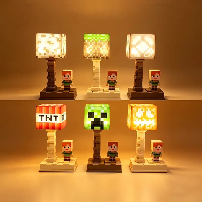 چراغ خواب رومیزی ماینکرفت (Minecraft Table Lamp)
