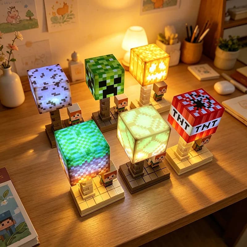 چراغ خواب رومیزی ماینکرفت (Minecraft Table Lamp) — تصویر ۶