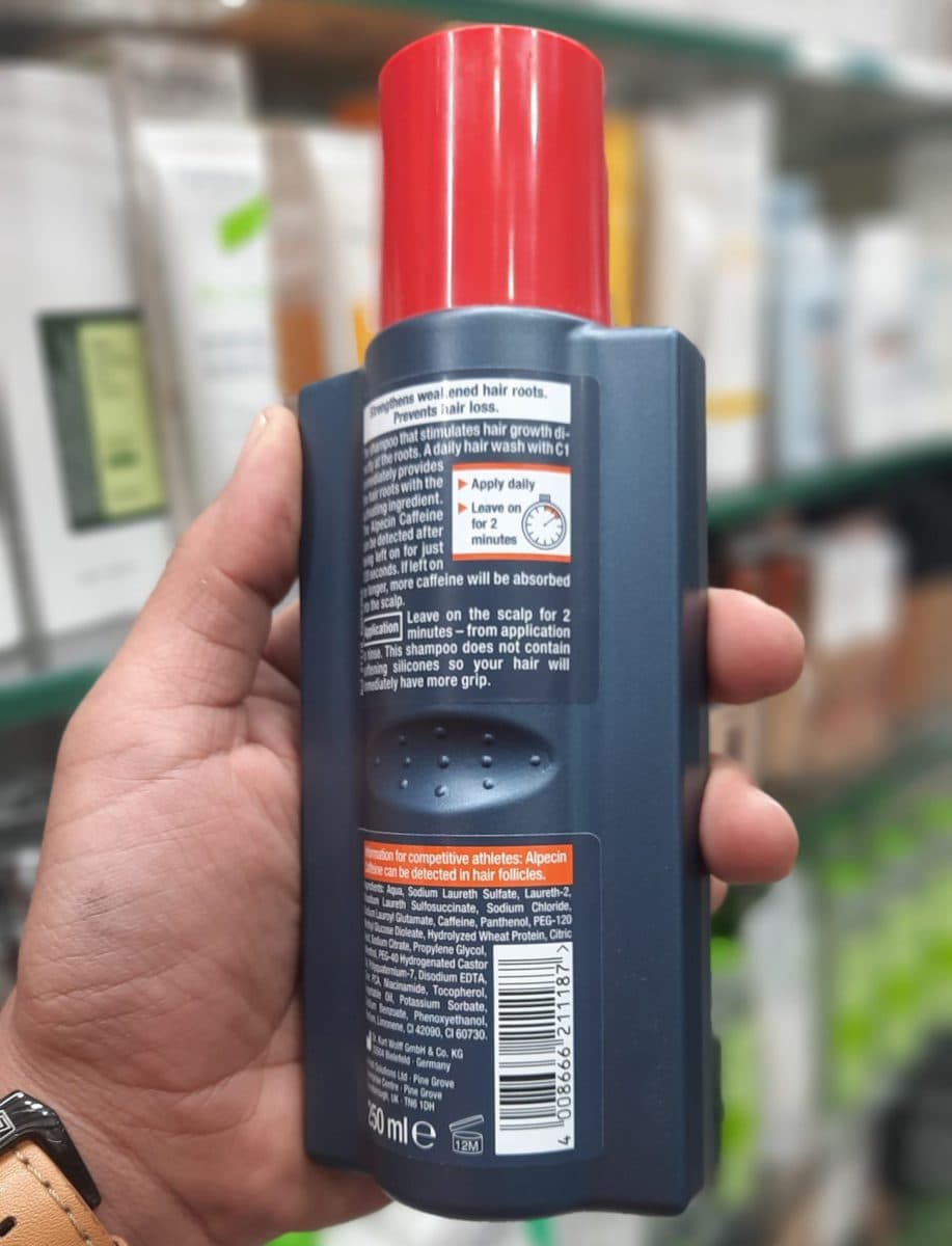 شامپو ضد ریزش و تقویت‌کننده مو آلپسین مدل Caffeine C1 حجم 250ml اورجینال — تصویر ۴
