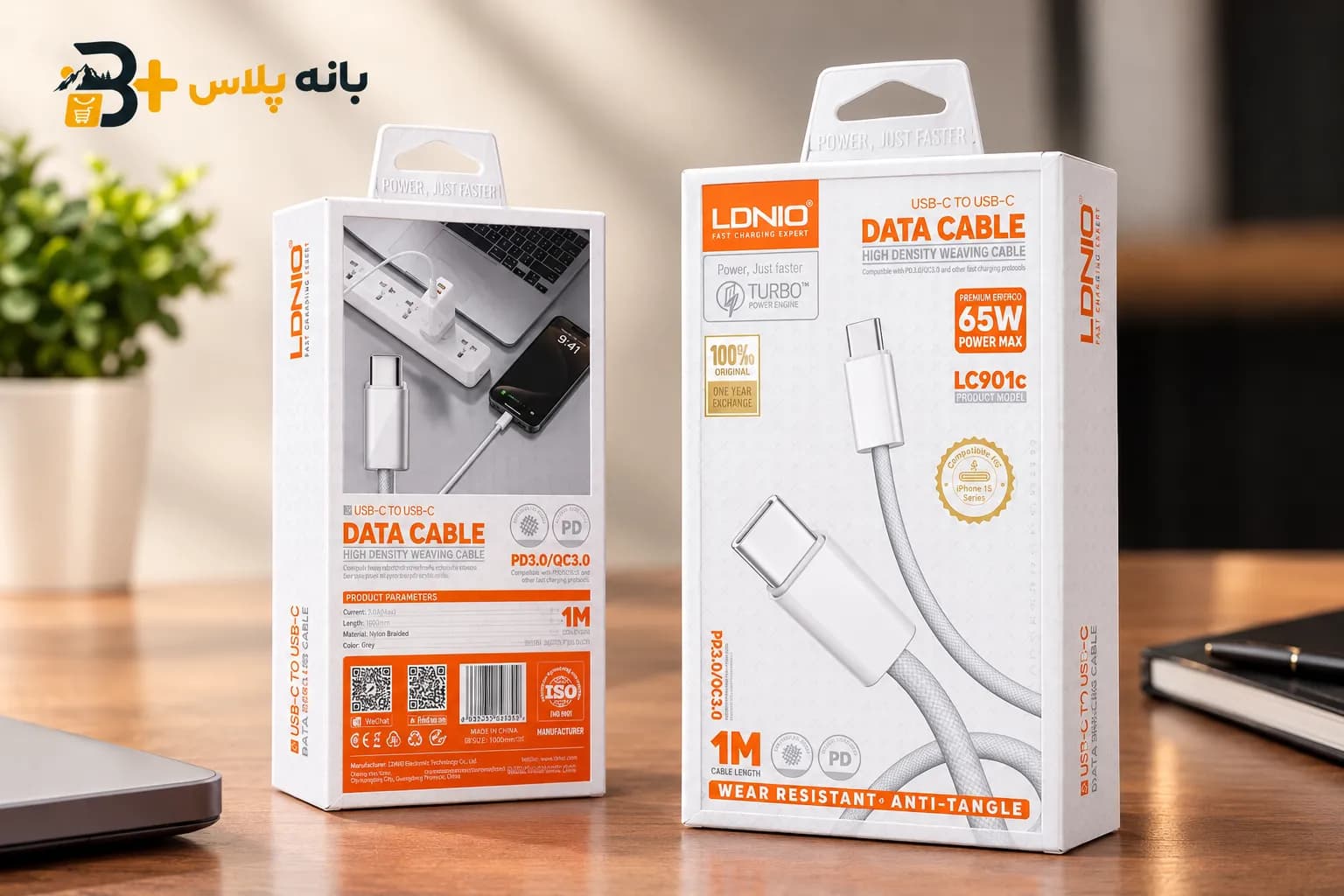 کابل شارژ LDNIO LC901C تایپ سی به تایپ سی — تصویر ۵