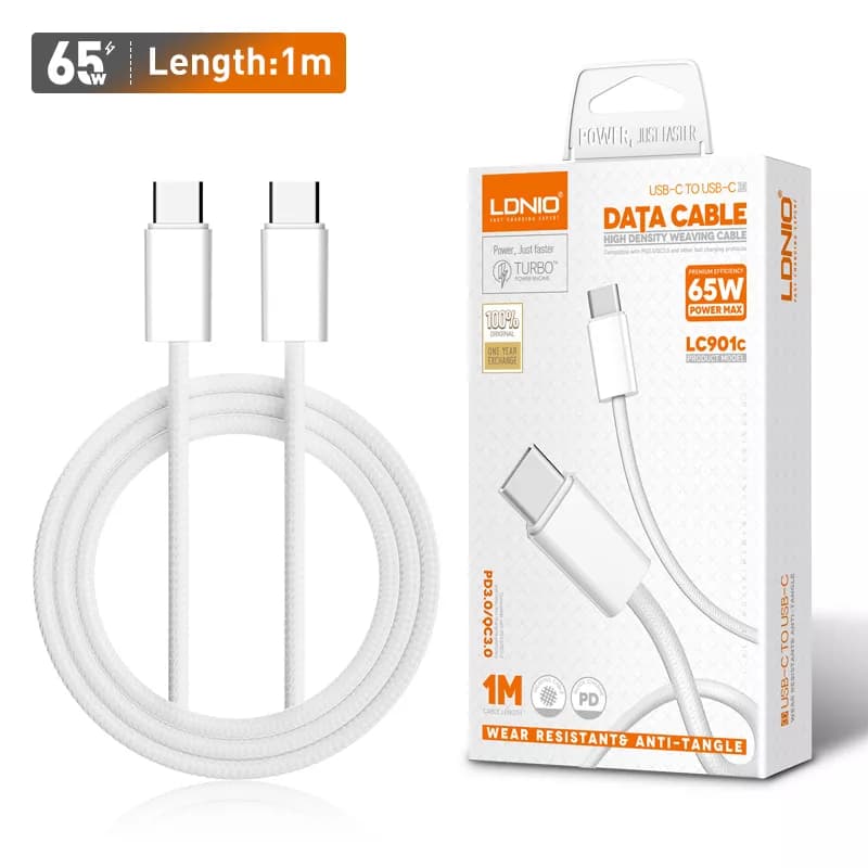 کابل شارژ LDNIO LC901C تایپ سی به تایپ سی — تصویر ۴