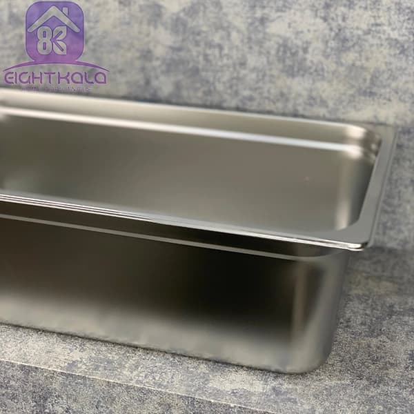 بن ماری استیل ضد زنگ با درب، ابعاد ۵۳×۳۳×۱۵ سانتی‌متر – کیفیت صنعتی — تصویر ۶