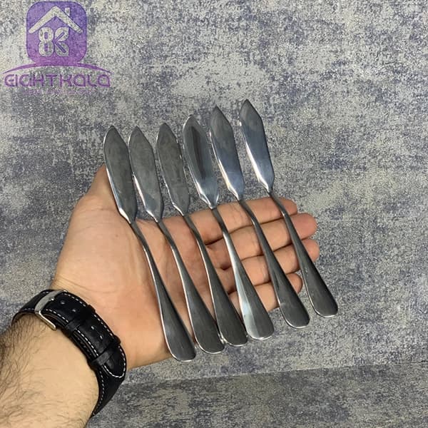 کره گیر و پنیر خوری استیل ضد زنگ جی وی لون GviLon (بسته ۶ تایی) — تصویر ۲