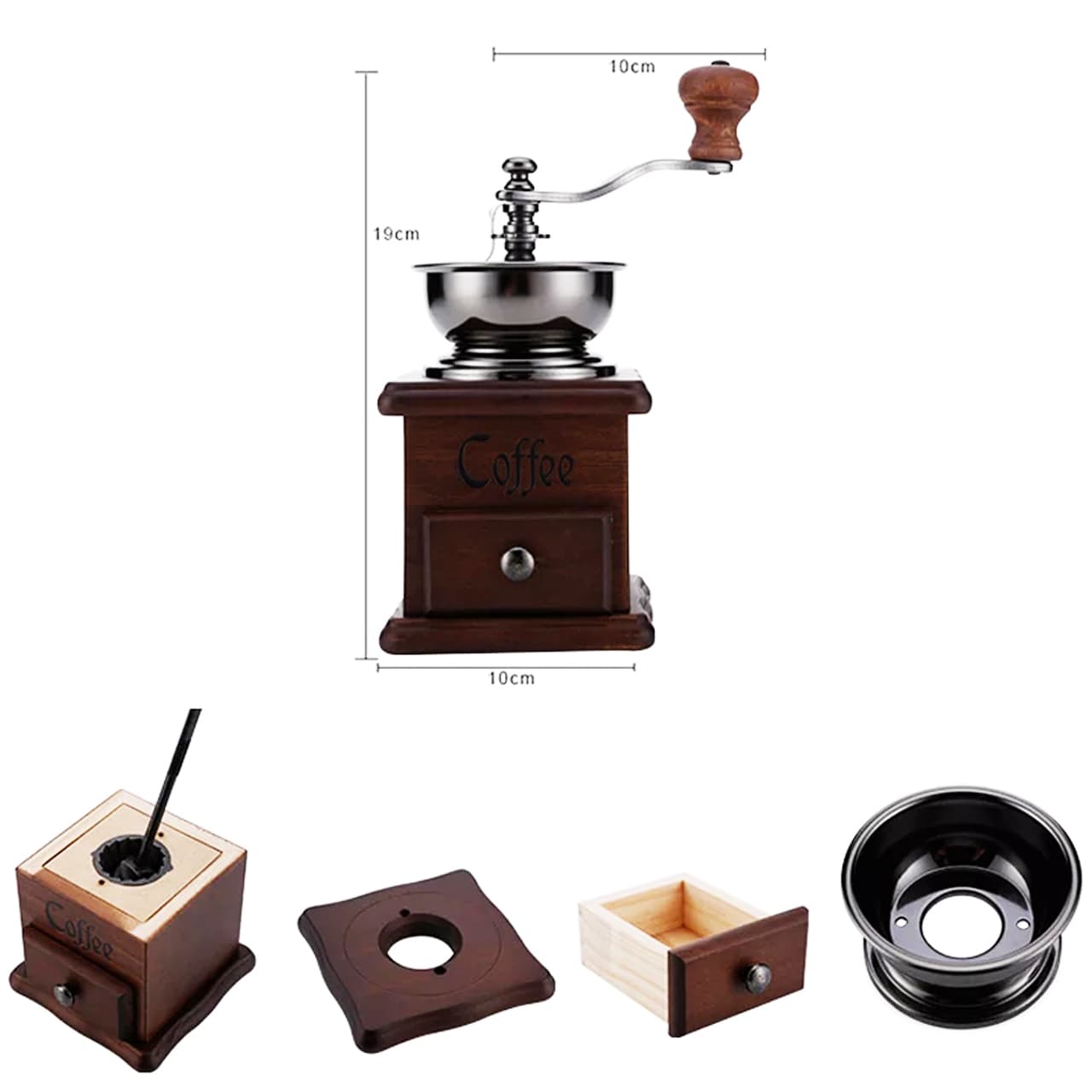 اسیاب دستی قهوه مدل WOOD — تصویر ۱۲