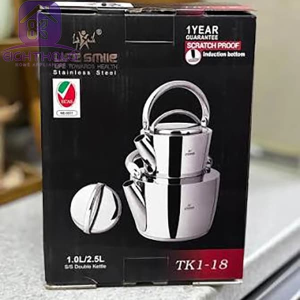 کتری قوری استیل لایف اسمایل Life Smile مدل TK1-18 | کتری قوری استیل ضدزنگ — تصویر ۱۰