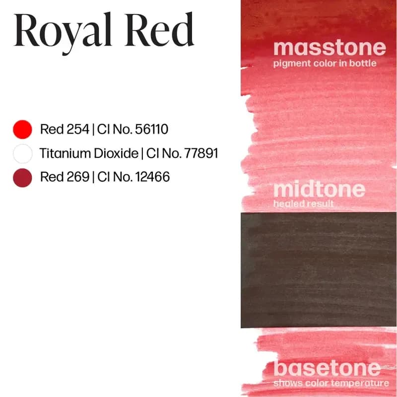 رنگ تاتو رویال رد (ROYAL RED) — تصویر ۶