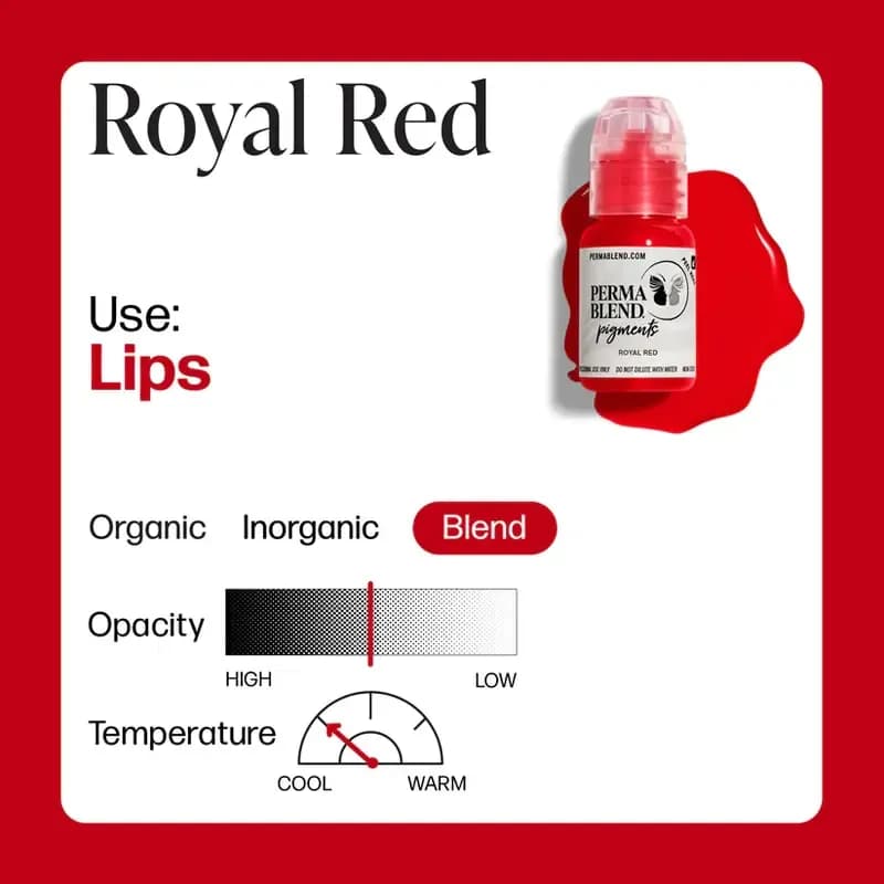 رنگ تاتو رویال رد (ROYAL RED) — تصویر ۲
