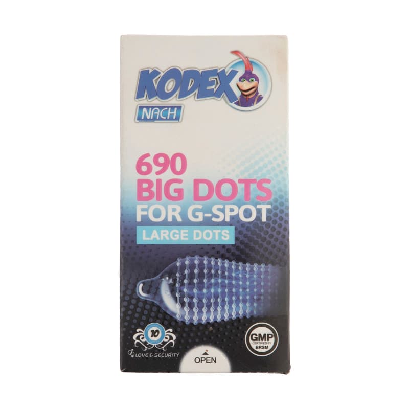 کاندوم ناچ کدکس BIG DOTS بسته 10تایی — تصویر ۲