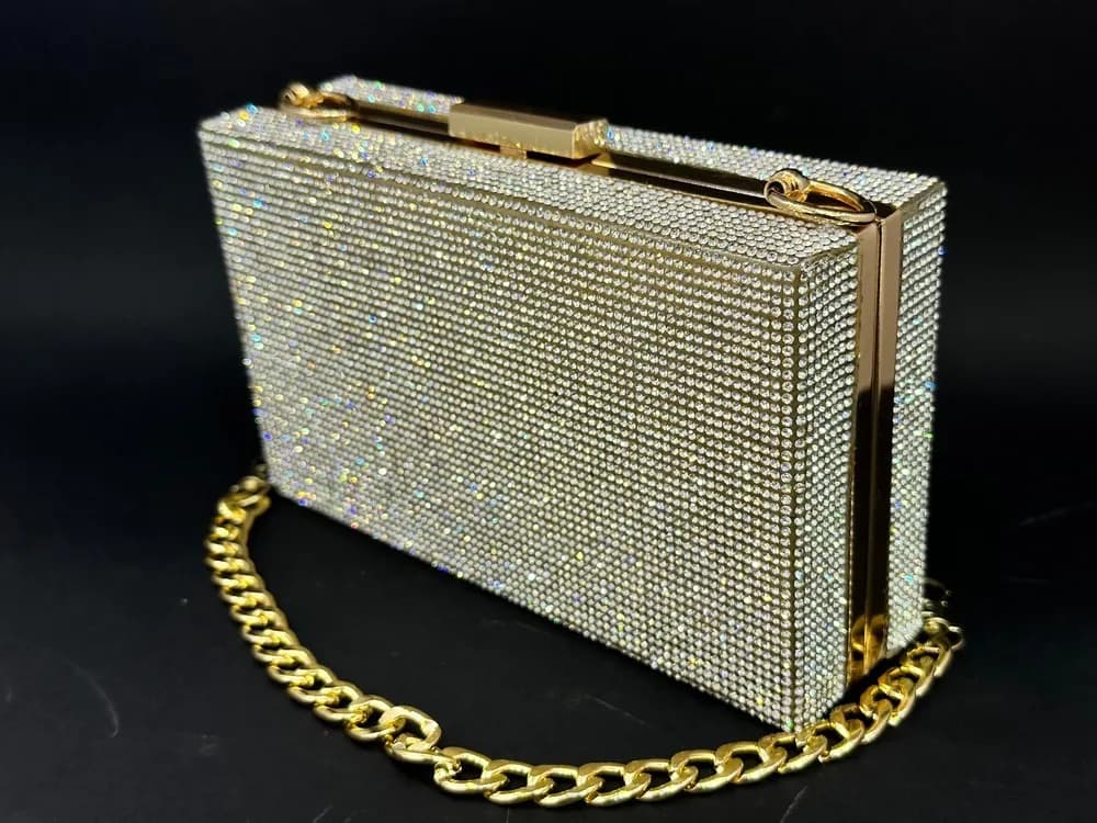 کیف عروس لاکچری سواروسکی — تصویر ۹