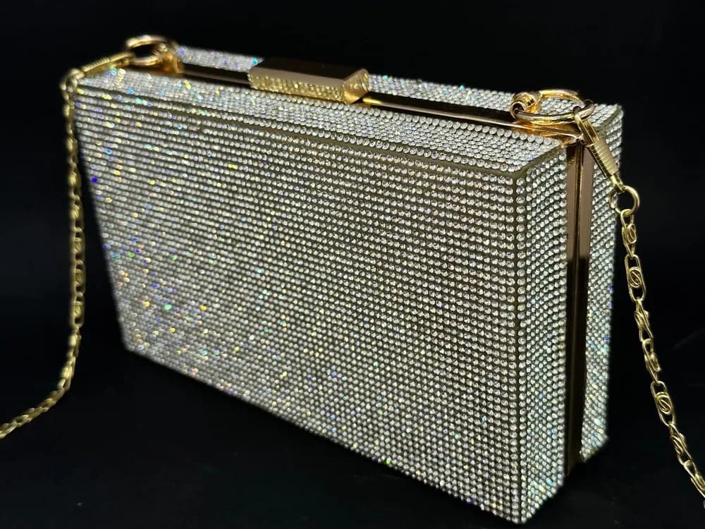 کیف عروس لاکچری سواروسکی — تصویر ۶