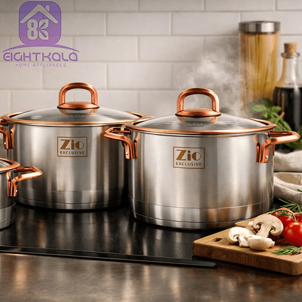 سرویس قابلمه استیل 6 پارچه زیو مدل ZCS-1306S22 — تصویر ۵