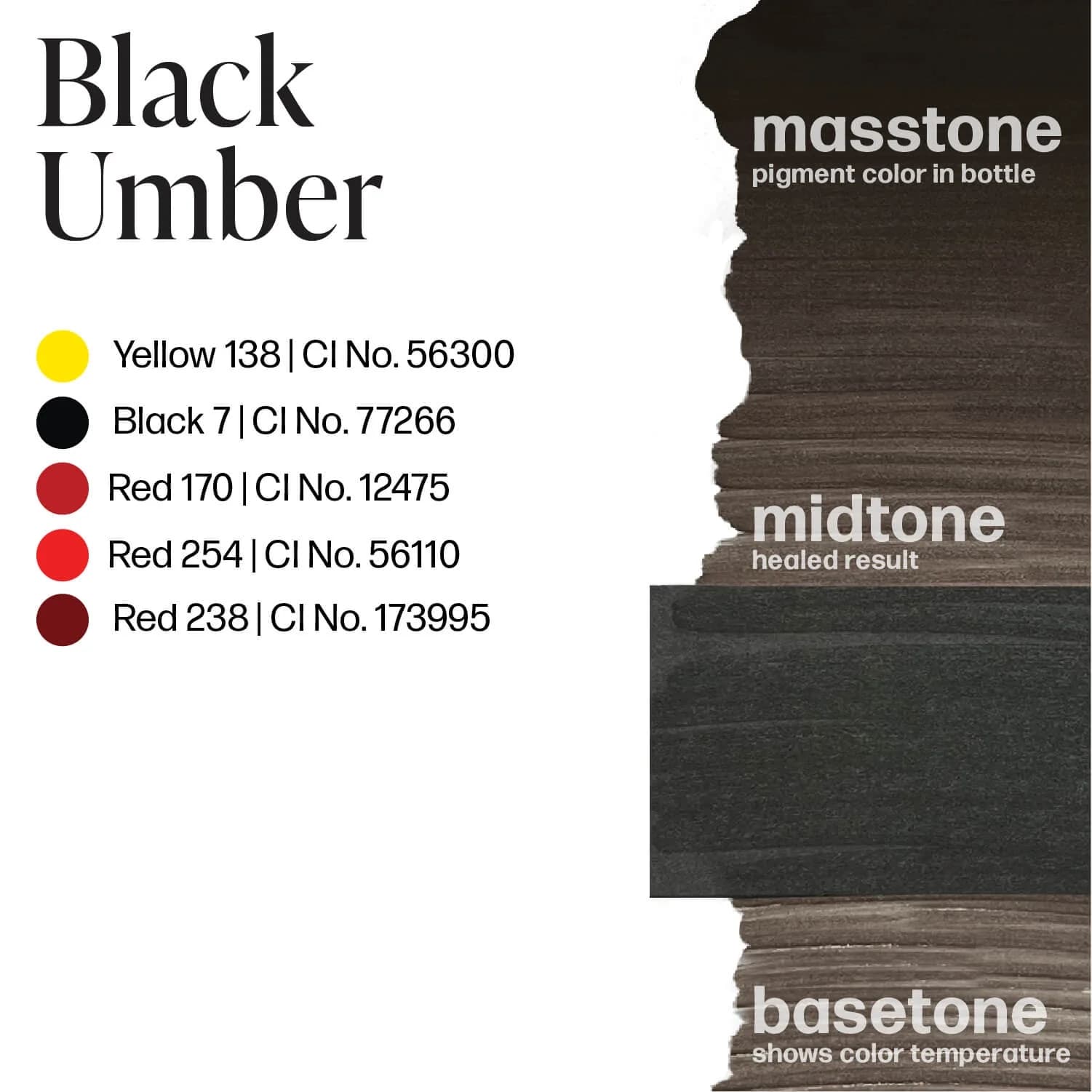 رنگ تاتو لوکس بلک آمبر LUXE Black Umber — تصویر ۶
