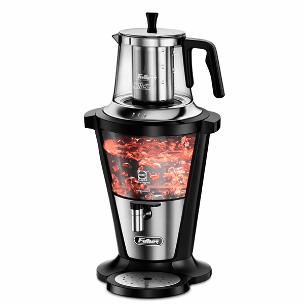 سماور برقی فلر مدل TS380 BK ظرفیت 3 لیتر با شیشه SCHOTT آلمان — تصویر ۴